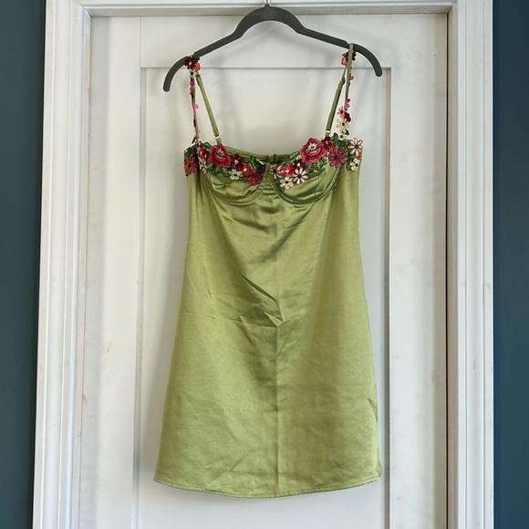knee length dresses for ladies Kenzie Mini Dress Green main image 1